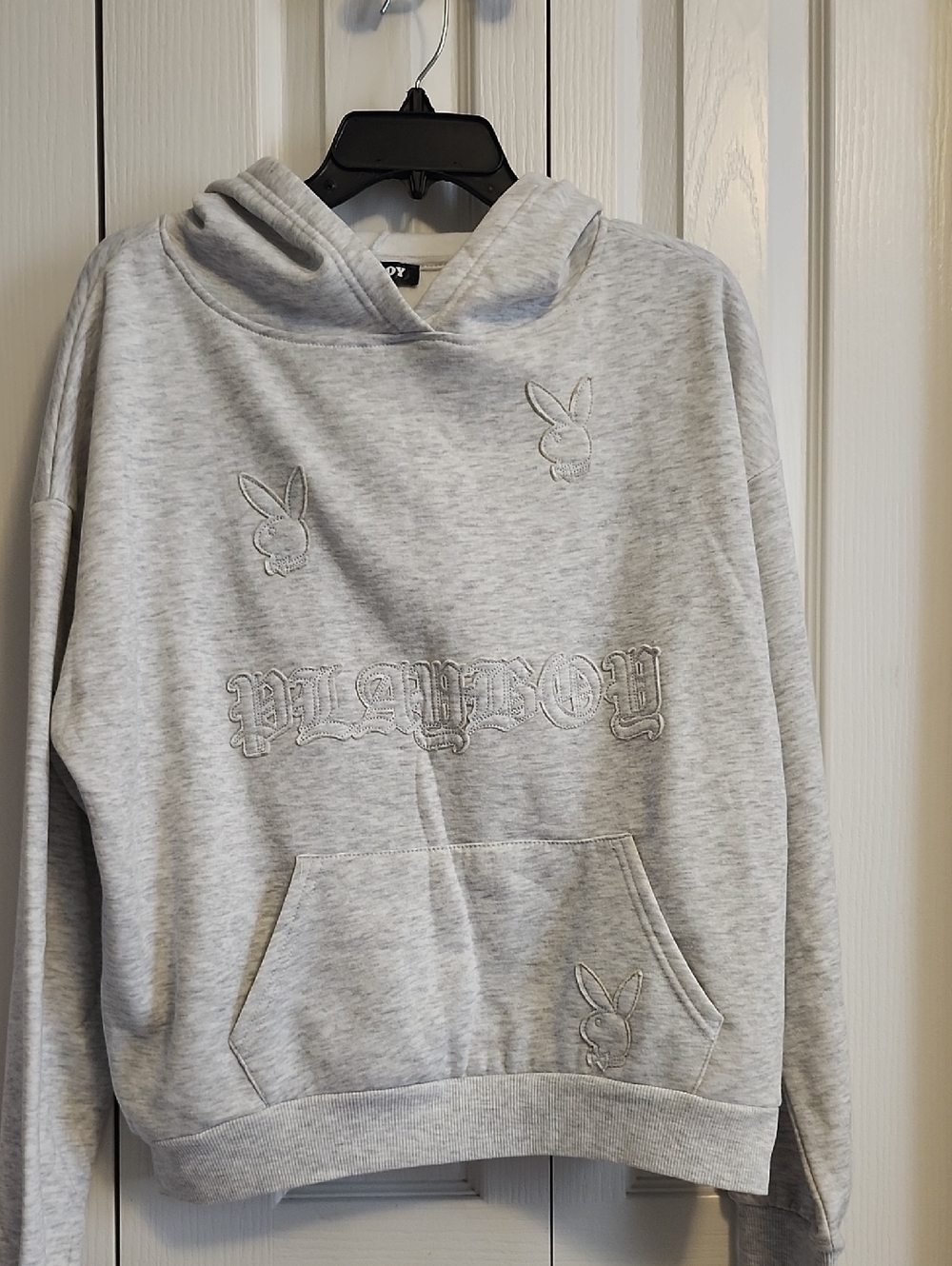 Playboy Embroidered Grey Hoodie